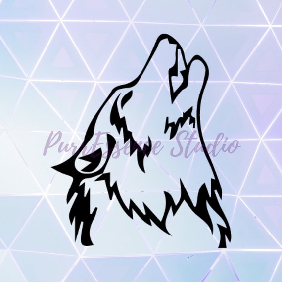 Wolf Howling Svgpngjpgaipdf Vector Cutting File for Cricut | Etsy