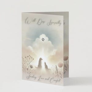Avec une profonde sympathie - Carte de sympathie pour animal de compagnie - Cadeau pour la perte d'un animal de compagnie