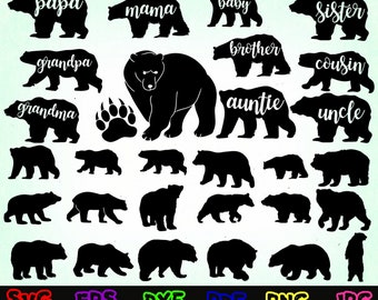 Download Bear Family Svg File Etsy