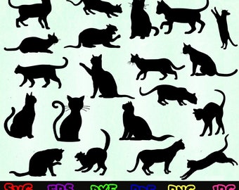 Download Cat Silhouette Svg Etsy