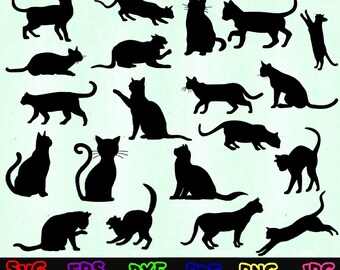 Download Cat Silhouette Svg Etsy