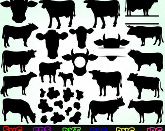 Download Cow Silhouette Svg Etsy