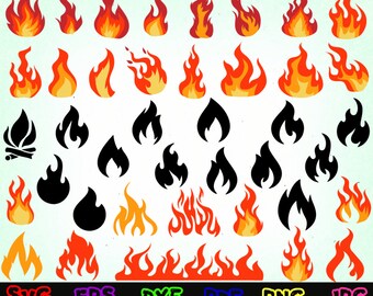 Fire Clipart Etsy