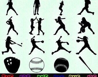 Download Softball Player Svg Etsy