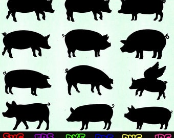 Schwein Svg - Tier Svg - Bauernhof Svg - Schwein Svg - Schwein Silhouette - Schwein Plotterdatei - Schwein Plotterdatei - Schwein Plotterdatei - Schwein Plotterdatei