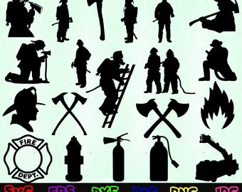 Firefighter Svg - Fireman Svg - Firefighter Silhouette- Firefighter Cut Files- Firefighter Svg Bundle- Firefighter Clipart- Fireman Cut File