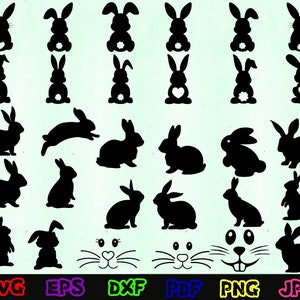 Bunny Svg – Easter Bunny Svg – Easter Cut Files - Rabbit Svg - Easter Svg - Rabbit Easter Svg - Rabbit Cut Files - Rabbit Silhouette - Peeps