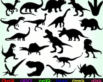 20 Dinosaur Svg - Dinosaur Silhouette - Dinosaur Clipart - Dinosaur Cut File - T-Rex Svg - Dinosaur Design - Dinosaur Shirt - Dinosaur Png