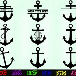 Anchor Svg - Nautical Anchor Svg - Anchor Silhouette - Anchor Cut Files - Anchor Svg Bundle - Anchor Clipart - Anchor Design - Anchor Vector