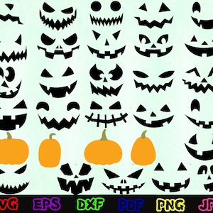 Kürbis Gesichter Plotterdatei - Kürbis Gesichter Silhouette - Kürbis Gesichter Plotterdatei - Kürbis Svg Bundle - Kürbis Gesichter Clipart - Kürbis Plotterdatei