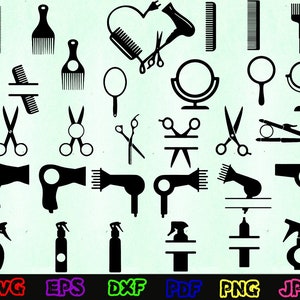 Hairdresser Svg - Hairdresser Silhouette - Equipment Svg - Hairdresser Cut File - Hair Stylist Svg - Salon Svg - Hairstylist Svg- Salon Life