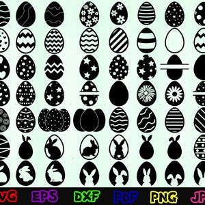 Easter Eggs SVG - Eggs SVG - Easter SVG - Happy Easter Svg - Easter Egg Cut File - Egg Clipart - Easter Egg Silhouette - Eggs Silhouette