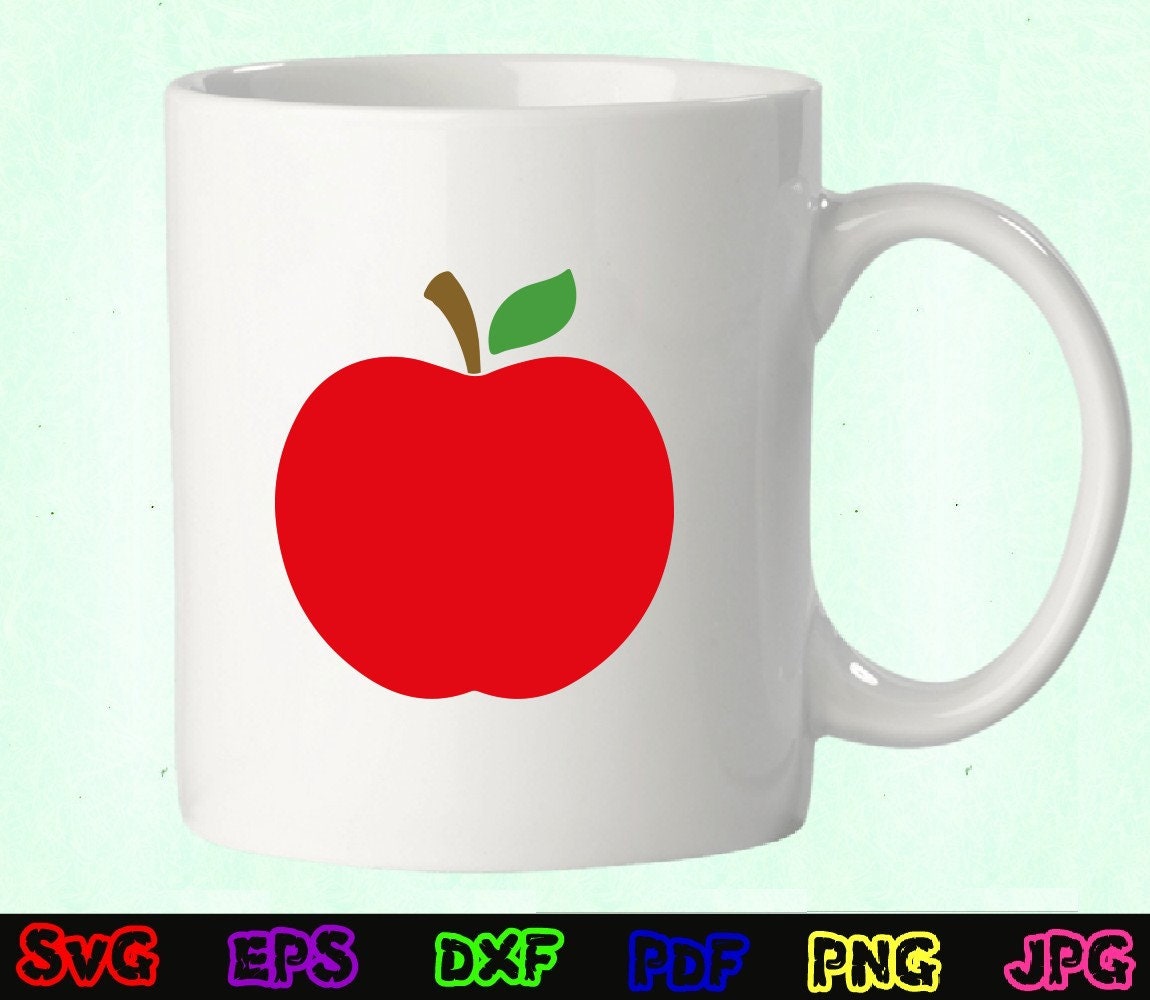 Apple Svg - Apple Monogram Svg - Fruit Svg - Apple Silhouette - Apple ...