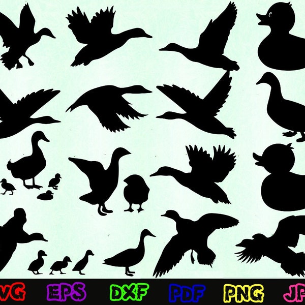 Duck Svg - Animal Svg - Duck Hunting Svg - Duck Hunter Svg - Duck Silhouette - Duck Cut Files - Duck Svg Bundle - Duck Clipart - Duck Design