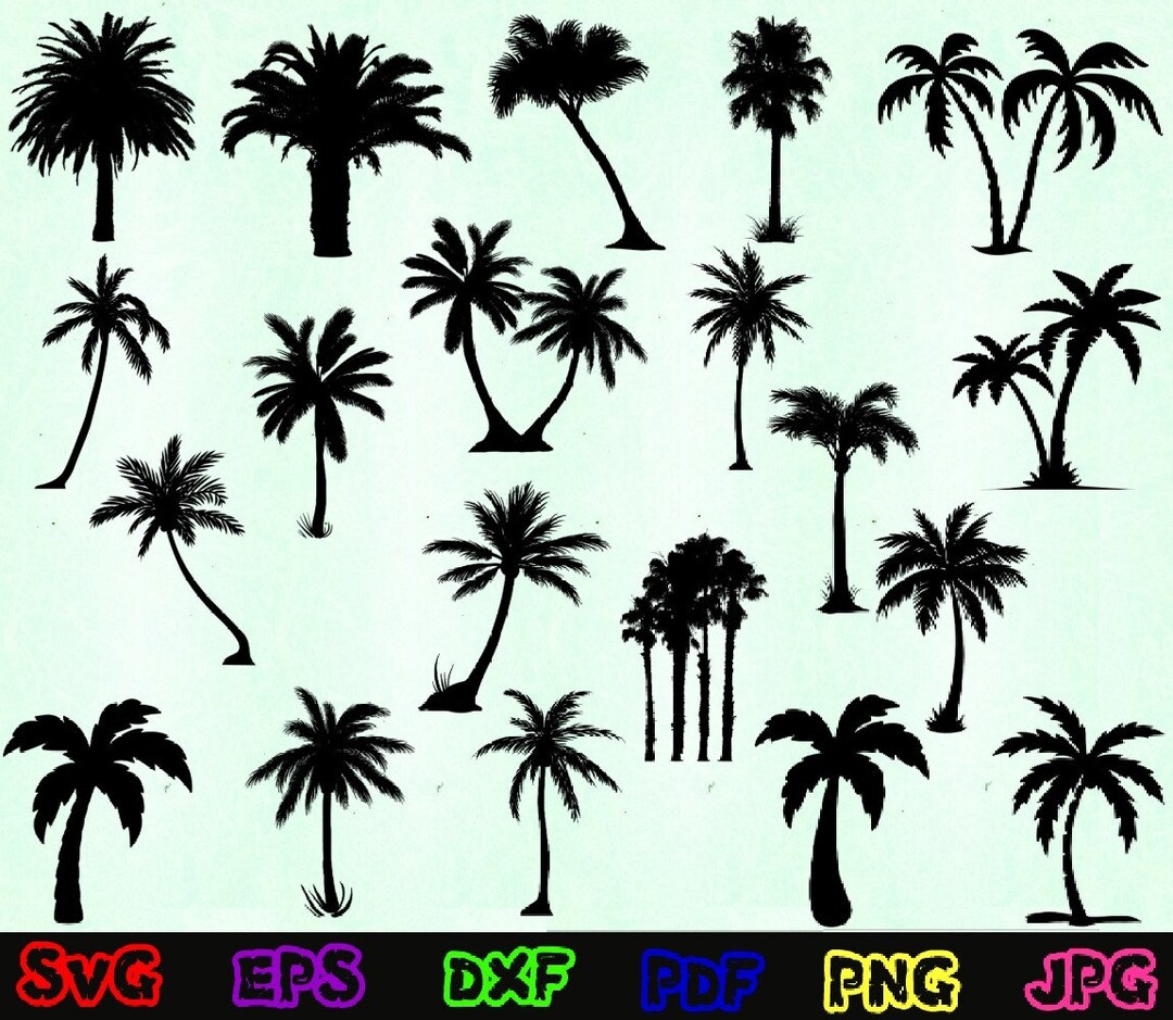 Palm Tree Svg Palm Tree Silhouette Palm Tree Cut Files Palm Tree Svg ...