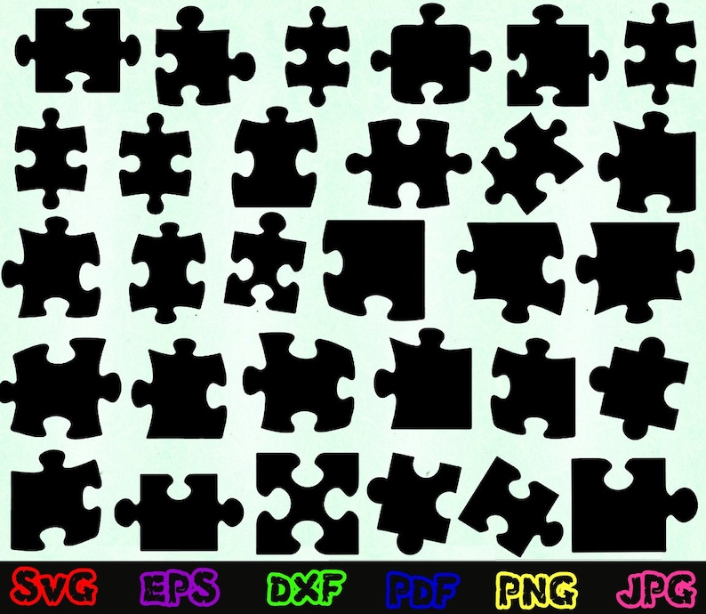 Puzzle Silhouette Autism Svg Puzzle Pieces Cut Files Puzzle Pieces Silhouette Puzzle Cut Files Puzzle Svg Puzzle Pieces Svg