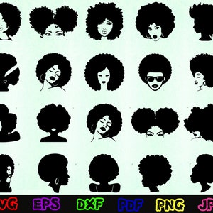 Afro Woman Svg - Afro Svg - Afro Girl Svg - Afro Queen Svg - Afro Lady Svg - Woman Svg - African Woman Svg - Afro Silhouette - Afro Cut File