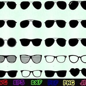 Sunglasses Svg - Aviator Sunglasses Svg - Aviators Svg - Sunglasses Silhouette - Sunglasses Cut Files- Sunglasses Bundle- Sunglasses Clipart