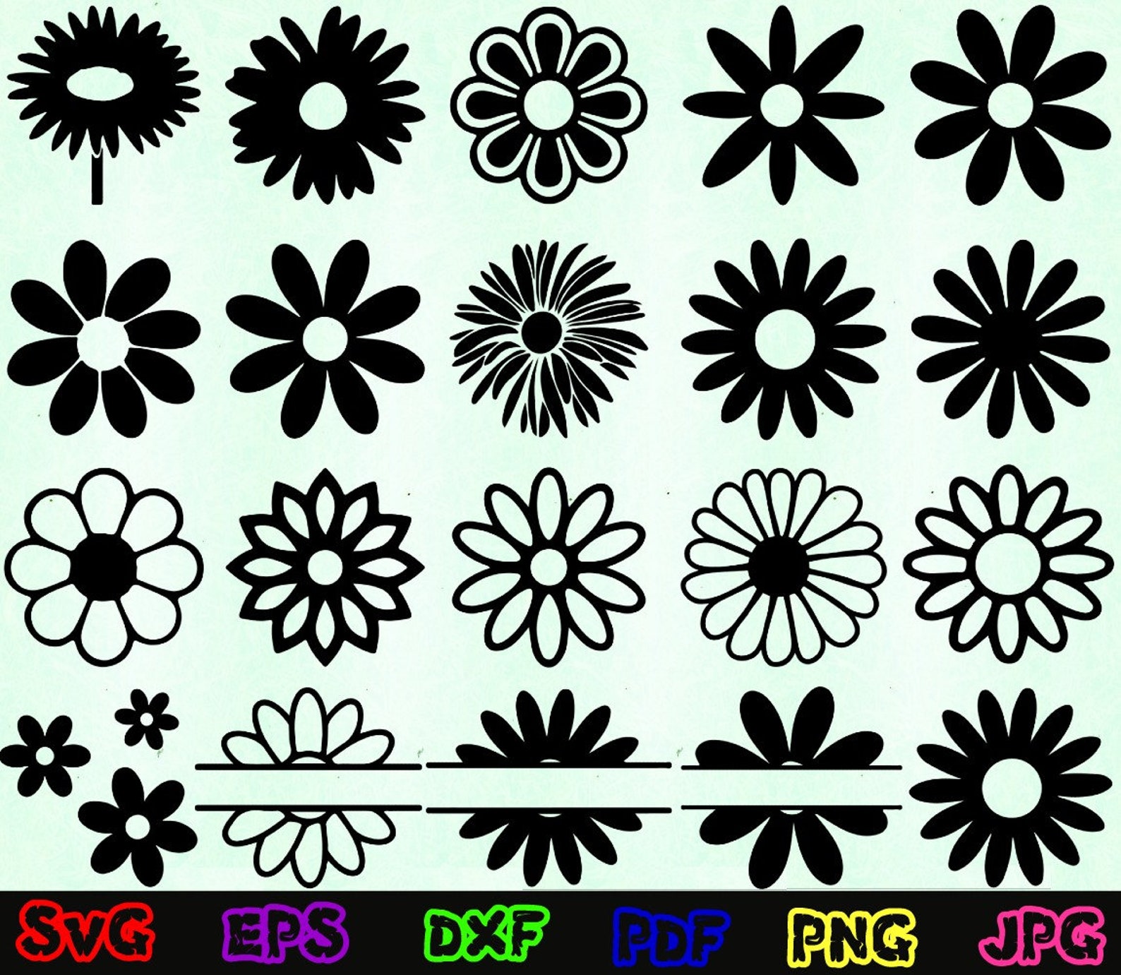 Daisy Svg Blumen Svg Plant Svg Daisy Silhouette Etsy.de