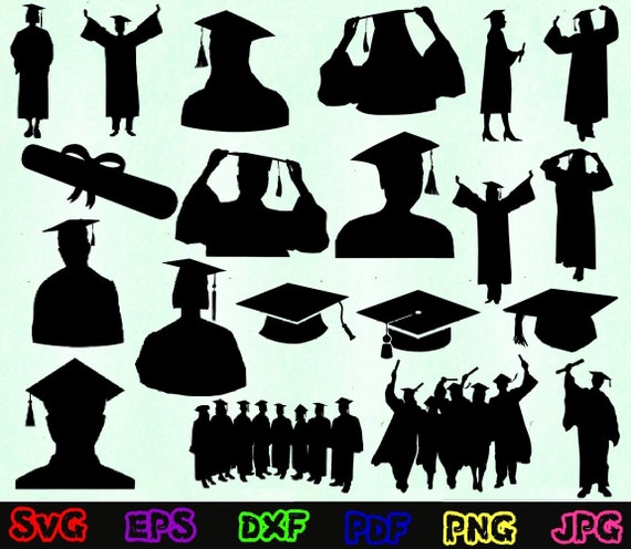Graduate Svg Graduate Silhouette Graduate Cut Files | Etsy