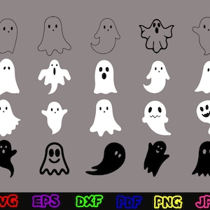 Ghost SVG - Halloween Ghost SVG - Boo SVG - Ghost Cut FIle - Ghost Silhouette - Ghost Design Svg - Cute Ghost Svg - Spooky Svg - Scary Svg