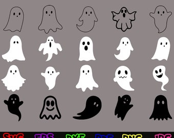 Ghost SVG - Halloween Ghost SVG - Boo SVG - Ghost Cut FIle - Ghost Silhouette - Ghost Design Svg - Cute Ghost Svg - Spooky Svg - Scary Svg