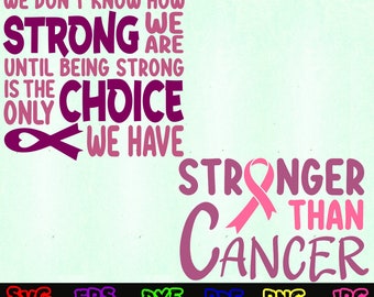 Strong is the Only Choice SVG | Breast Cancer SVG | Cancer Awareness ...