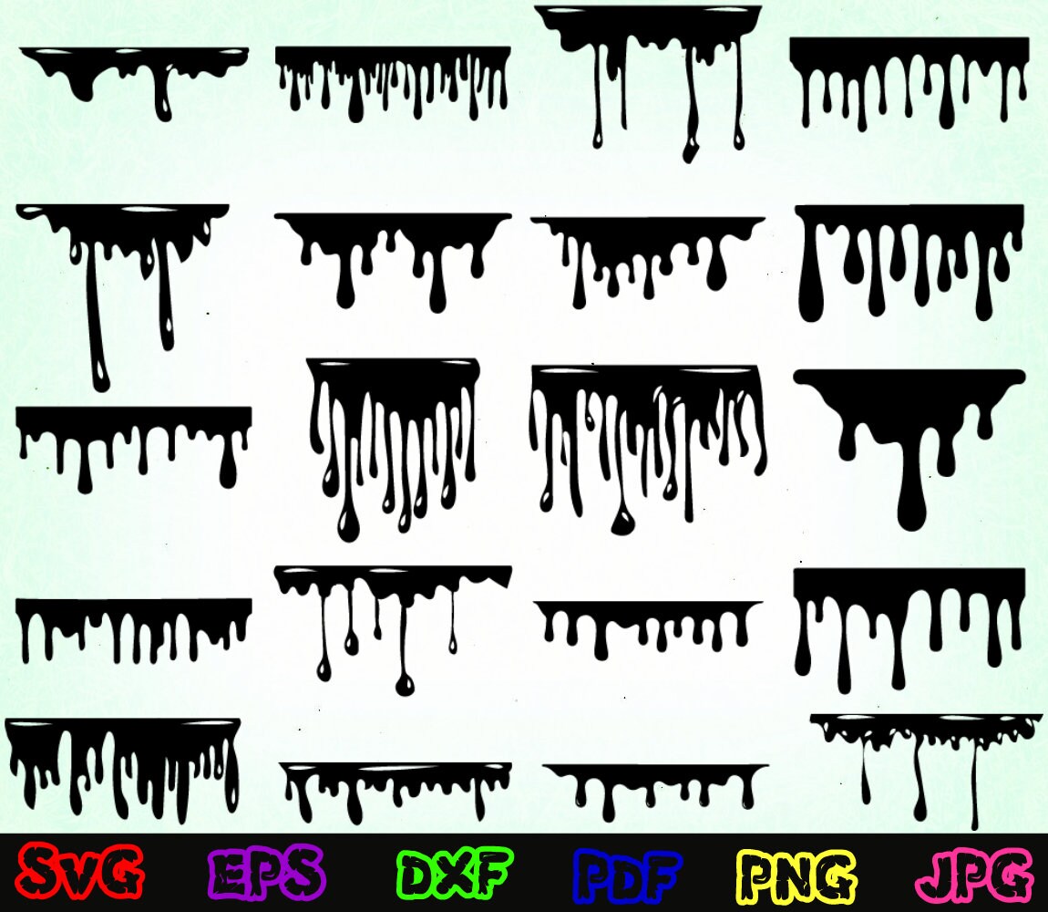 Dripping Svg - Dripping Borders Svg - Dripping Cut File - Dripping ...