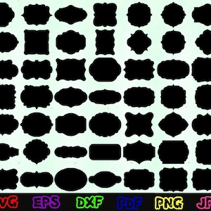 Frames Svg - Tags Svg - Label Svg - Decorative Frames Svg - Frames Silhouette - Frames Cut File - Tags Silhouette - Label Clipart - Cricut