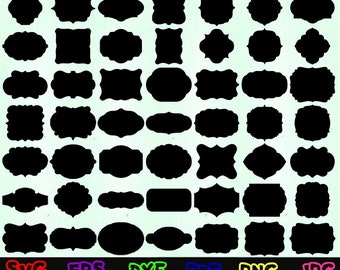 Frames Svg - Tags Svg - Label Svg - Decorative Frames Svg - Frames Silhouette - Frames Cut File - Tags Silhouette - Label Clipart - Cricut