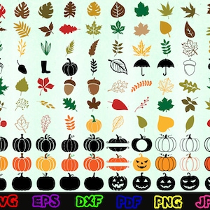 Fall SVG - Fall Silhouette - Autumn SVG - Autumn Silhouette - Fall Cut Files - Autumn Clipart - Autumn Cut Files - Fall Clipart - Design Svg