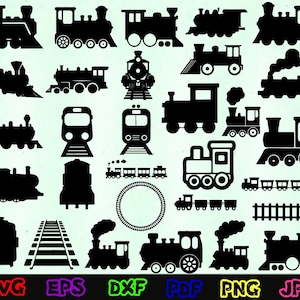 Train Svg - Locomotive Svg - Choo Choo Svg - Train Silhouette - Train Cut Files- Train Svg Bundle- Train Clipart- Train Design- Train Vector