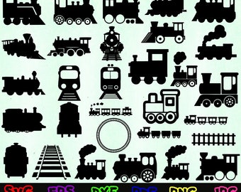 Treno Svg - Locomotiva Svg - Choo Choo Svg - Siluetta del treno - File di taglio del treno- Pacchetto SVG del treno- Clipart del treno- Progettazione del treno- Vettore del treno