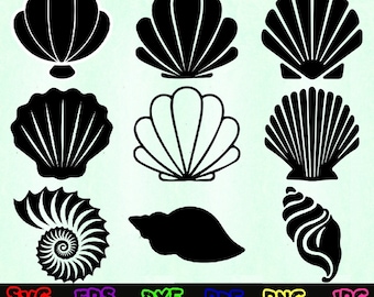 Seashell Svg - Seashell Silhouette - Seashell Cut Files - Seashell Svg Bundel - Seashell Clipart - Seashell Design Svg - Ocean Creatures Svg