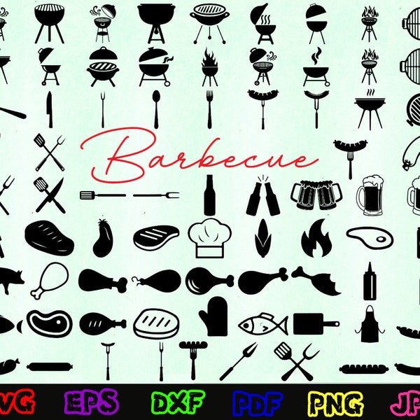 Barbecue SVG - BBQ SVG - Grill Svg - Barbecue Master Svg - Koken Svg - Grillen Svg - Vlees Svg - Barbecue Silhouet - Bbq Cut File - Png