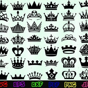 Royal Crown Svg - King Crown Svg - Queen Crown Svg - Crown Svg - Crown Silhouette - Crown Cut Files - Crown Svg Bundle - Crown Clipart