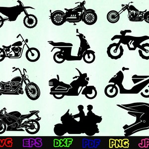Motorcycle Svg - Motorcycle Silhouette - Motorcycle Cut Files - Motorcycle Clipart - Motorbike Svg - Chopper Svg - Cruiser Svg - Harley Svg