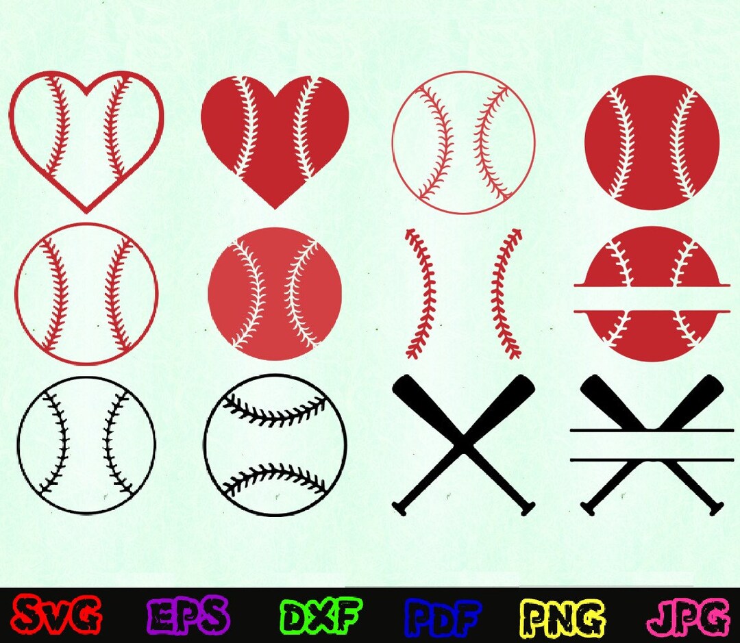 Baseball Svg Baseball Cut Files Baseball Silhouette Baseball Svg Bundle