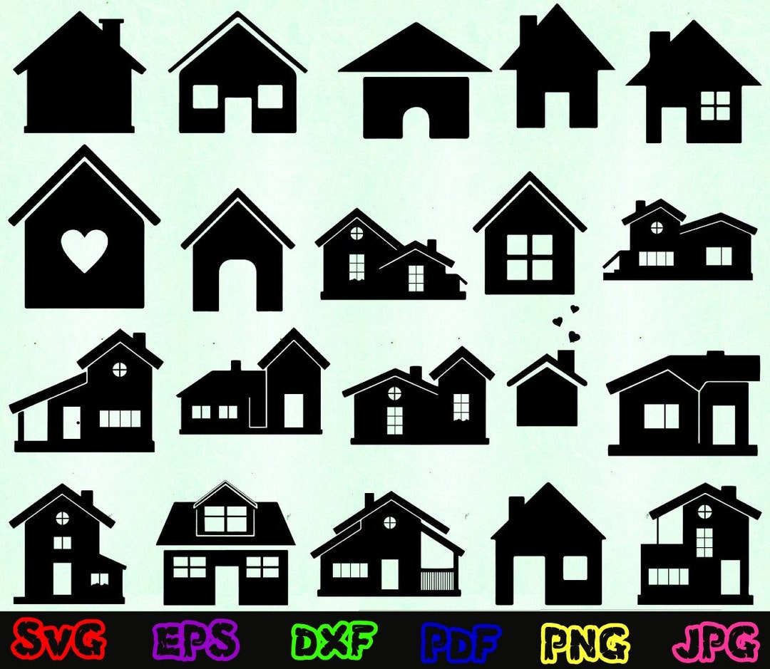 House Svg Building Svg Home Svg House Silhouette House Cut Files House