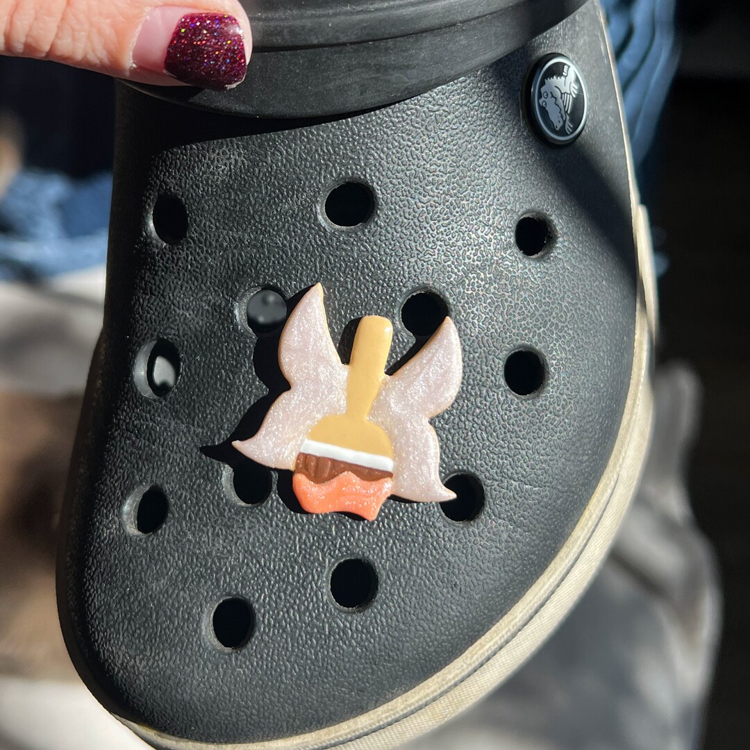 Neopets Faerie Paintbrush Shoe Plug Charm Polymer Clay Fairy Paint Brush Jibbitz Virtual Pet