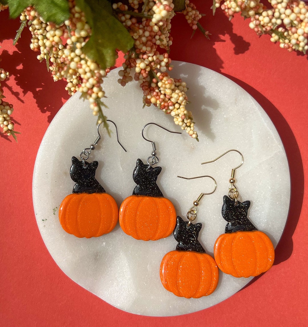 Puocaon Halloween-Transferpapier Für Polymerton – 18 Blätter Mit Kürbis, Geist & Schwarzer Katze