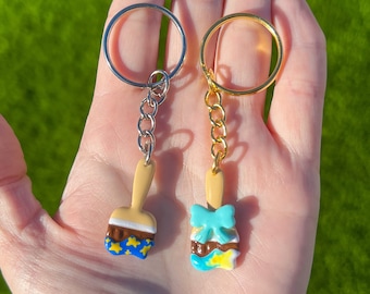 Neopets Paint Brushes | Polymer Clay Keychains | Virtual Pet Computer Game  | Neopet Accessories | Baby Paint Brush | Starry Paintbrush