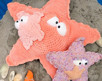 Crochet pattern grenadinechildart starfish SHELBY and NALU, amigurumi toys, DIY crochet pattern