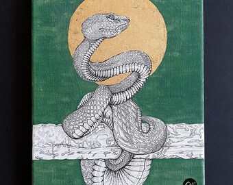 Canvas "Snake" - unique piece