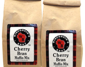 Cherry Bran Muffin Mix (Pack of 2) - Just Like Grandma's Homemade Recipe. Fantastic for Brunch & Family Breakfast