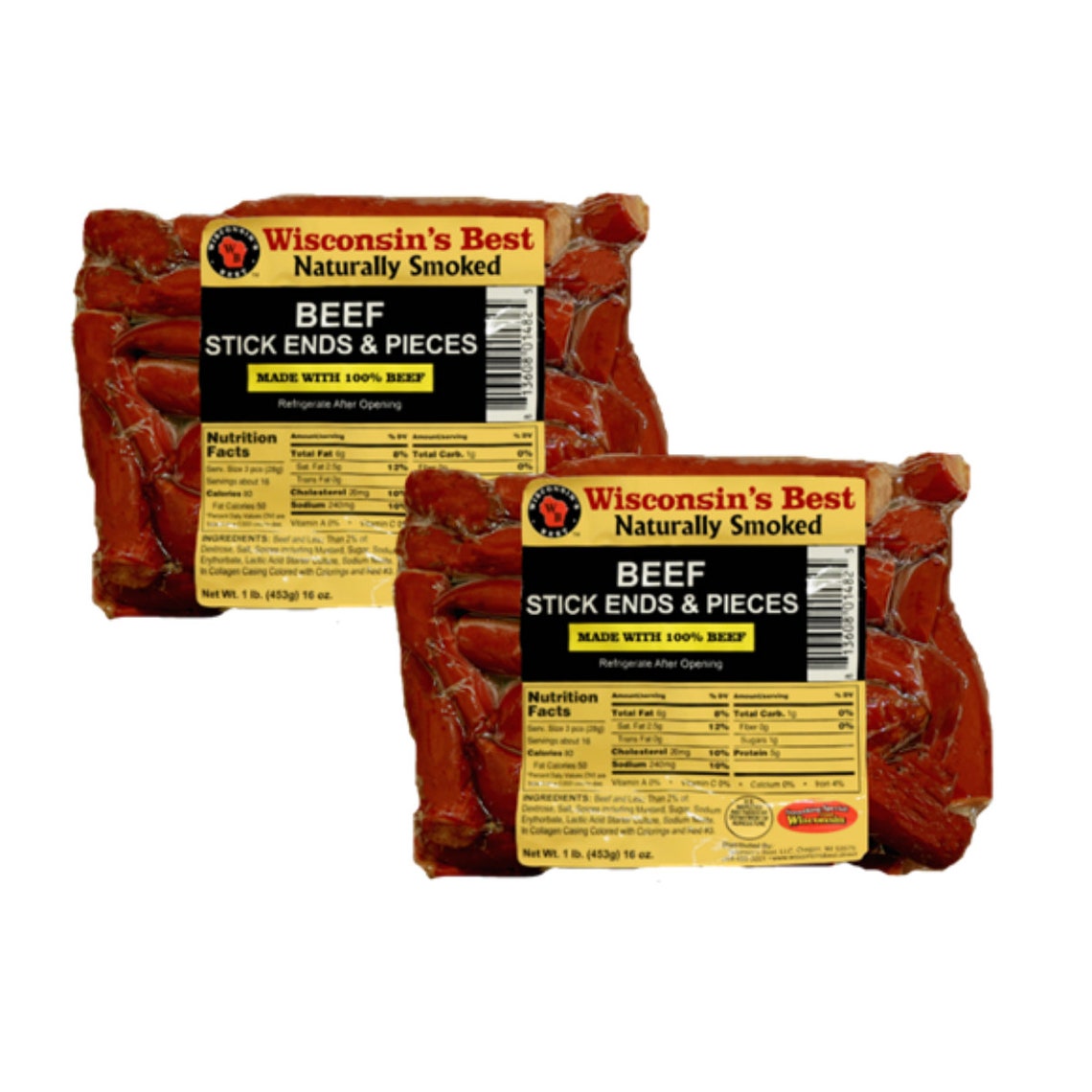 WISCONSIN'S BEST Beef Snack Stick Ends and Pieces, 21lb Packs 2lb, 4th of July Party Etsy