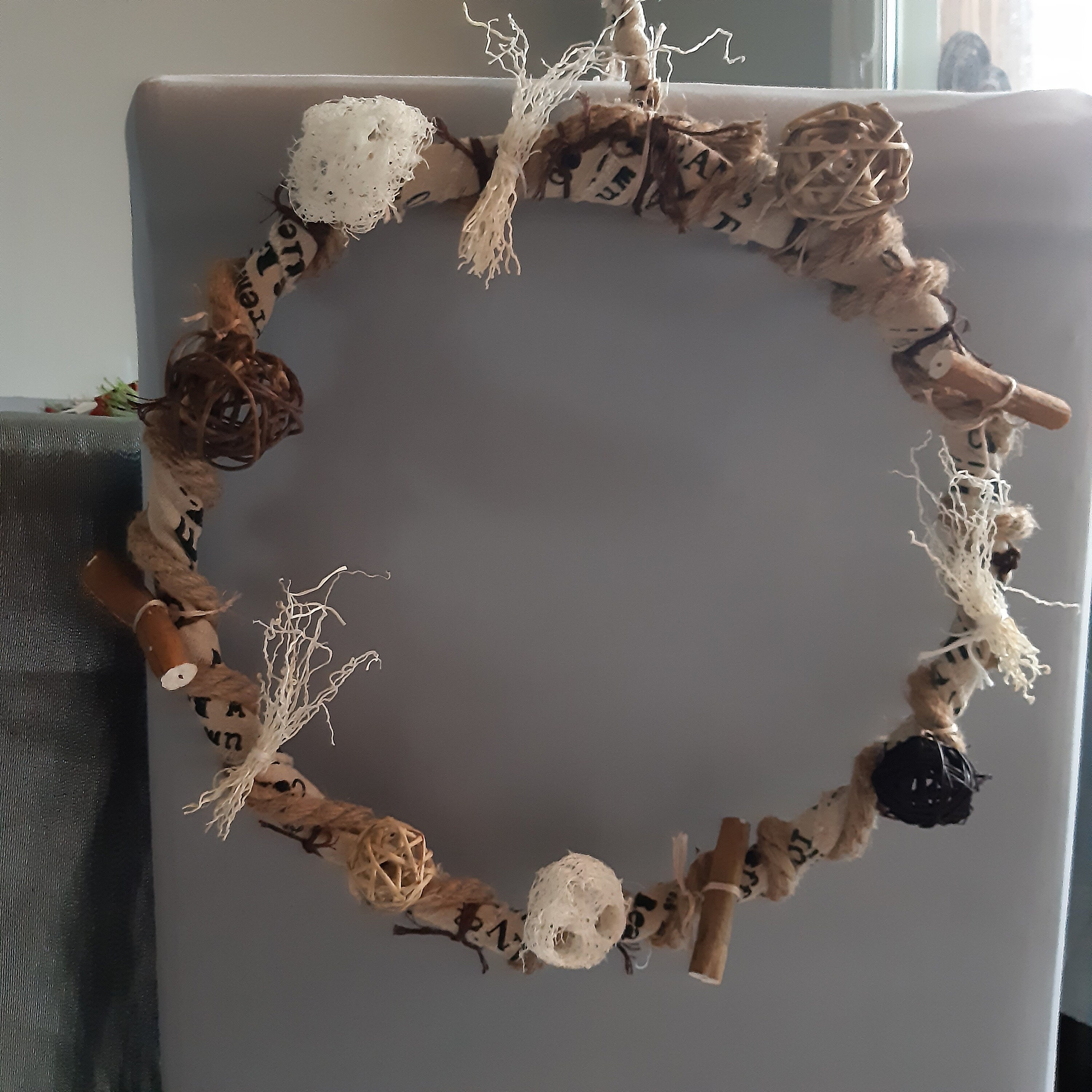 Décoration Murale Couronne Naturelle