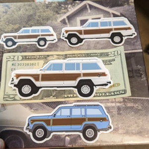 Vintage wood panel SUV vinyl stickers 3&quot; -5&quot;