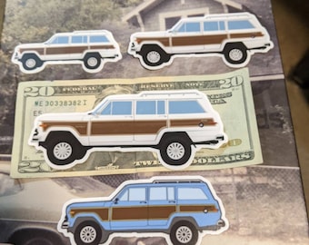 Vintage wood panel SUV vinyl stickers 3" -5"