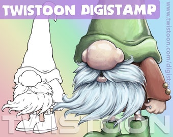 Gnome Digi Stamp - Gnome Digi - Cute Gnome digi for Scrapbooking